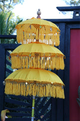 NEW Balinese Triple Ceremony Umbrella - Bali Umbrella - Balinese Garden Art