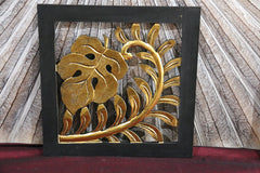 NEW Balinese Hand Carved Tropical Wall Panel Black/Gold!!