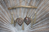 NEW Balinese Wooden Heart & Driftwood Mobile - Bali BOHO Mobile - Bali Driftwood