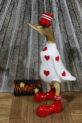 NEW Balinese Hand Carved Wooden Love Heart Duck - Bali Rice Paddy Duck