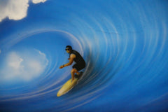 Bali Handmade Air Brushed Surfboard Wall Decor 80cm - Bali Surfer Surfboard Art