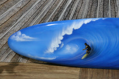 Bali Handmade Air Brushed Surfboard Wall Decor 80cm - Bali Surfer Surfboard Art