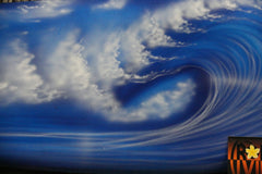 NEW Bali Handmade Air Brushed Surfboard Wall Decor 80cm - Bali Surfboard Art