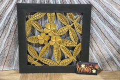 NEW BALINESE CARVED MDF MANDALA / TROPICAL WALL PANELS - BALI WALL ART 30x30cm