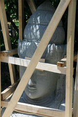 NEW Balinese Hand Carved LAVA Stone Dewi Head Statue