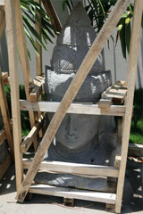 NEW Balinese Hand Carved LAVA Stone Dewi Head Statue