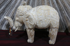 NEW Balinese Hand Carved Wooden Elephant Sculpture