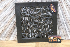 NEW BALINESE CARVED MDF MANDALA / TROPICAL WALL PANELS - BALI WALL ART 30x30cm