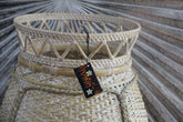 NEW BALINESE HAND WOVEN BAMBOO w/RATTAN TRIM OPEN BASKET