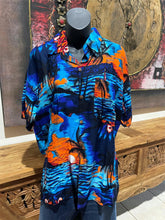 Balinese Mens Tropical Print Shirt - Size M-L - Tropical Bali or Hawaiian Shirt