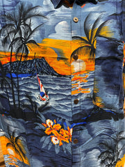 Balinese Mens Tropical Print Shirt - Size M-L - Tropical Bali or Hawaiian Shirt