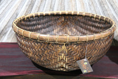 New Balinese Hand Woven Open Basket / Bali Basket 5 Sizes
