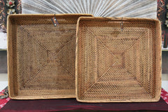 NEW Balinese Woven Rattan Open Basket / Tray - Choose from 2 Sizes...