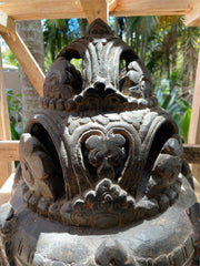 NEW RARE Hand Carved Quality Polished Greenstone Balinese Dewi Head Statue 1m