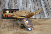 NEW Balinese Hand Carved & Crafted Suar Wood Turtle Sculpture - Bali Turtle Art
