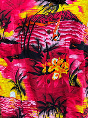 Balinese Mens Tropical Print Shirt - Size L-XL - Tropical Bali or Hawaiian Shirt
