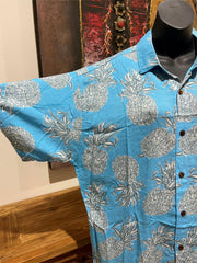 Balinese Mens Tropical Print Shirt - Size L-XL - Tropical Bali or Hawaiian Shirt