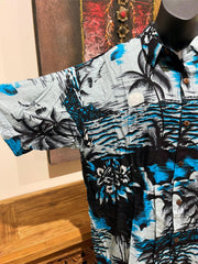 Balinese Mens Tropical Print Shirt - Size L-XL - Tropical Bali or Hawaiian Shirt