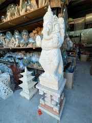 NEW Balinese Hand Carved Limestone Ganesha - Bali Ganesha Statue - AMAZING Detai