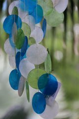 NEW Balinese Capiz Shell Spiral Hanger / Mobile / Chime - Bali Shell Chime