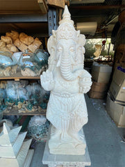 NEW Balinese Hand Carved Limestone Ganesha - Bali Ganesha Statue - AMAZING Detai