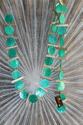 NEW Balinese Capiz Shell with Stick Hanging Strand / Mobile - Shell Decor Hanger