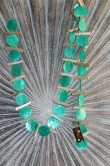 NEW Balinese Capiz Shell with Stick Hanging Strand / Mobile - Shell Decor Hanger