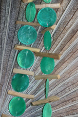 NEW Balinese Capiz Shell with Stick Hanging Strand / Mobile - Shell Decor Hanger