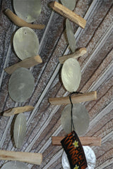 NEW Balinese Capiz Shell with Stick Hanging Strand / Mobile - Shell Decor Hanger