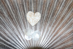 NEW Balinese Wood Heart/Capiz Shell Mobile - Bali Shell Mobile