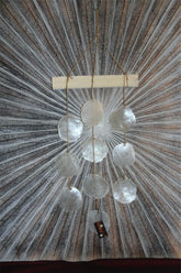 NEW Balinese Capiz Shell Chime / Mobile - Shell Decor Hanger
