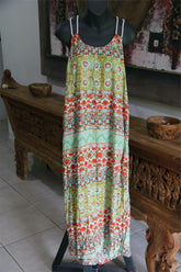 NEW Ladies Cotton Bali Maxi Dress / One Size / Cool Summer Casual Dress