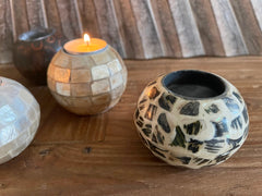 NEW Balinese T-Light Candle Holder - MANY COLOURS - Bali Ball Candle Holder