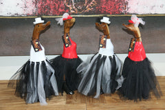 NEW Balinese Hand Crafted Wooden Ballerina Duck - Bali Duck in Evening Gown