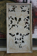 NEW Balinese Carved MDF/WOOD Framed Mandala Wall Panel - Balinese Carved Panel