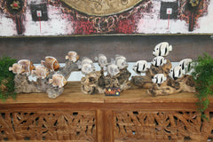 NEW Balinese Hand Carved Wooden Fish on Natural Wood Sculpture