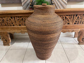 NEW Balinese Hand Woven Large Rattan Basket with Lid - Large Balinese Basket