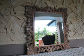 NEW Balinese Hand Carved Wooden Mirror - Carved Bali FEATURE Mirror