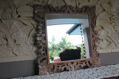 NEW Balinese Hand Carved Wooden Mirror - Carved Bali FEATURE Mirror