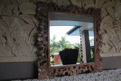 NEW Balinese Hand Carved Wooden Mirror - Carved Bali FEATURE Mirror