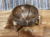 NEW Balinese Hand Crafted Coconut Bowl on Legs - Bali Coconut Bowl
