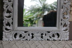 NEW Balinese Hand Carved Wooden Mirror - Carved Bali FEATURE Mirror