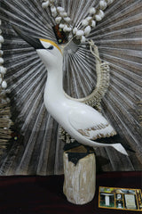 NEW Balinese Hand Carved & Crafted Ganet Sculpture AMAZING - Bali Bird Art