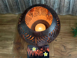 NEW Balinese Coconut T-Light Candle Holder - Bali Carved Coconut Candle Holder