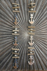 NEW Balinese Hand Crafted Wood Anchor Hanger/Mobile - Boat Anchor Hanging Decor