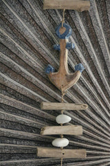 NEW Balinese Hand Crafted Wood Anchor Hanger/Mobile - Boat Anchor Hanging Decor