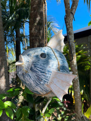 NEW Balinese Hand Crafted Coconut Hanging Fish Decor - Bali Coconut Hanging Fish
