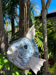 NEW Balinese Hand Crafted Coconut Hanging Fish Decor - Bali Coconut Hanging Fish