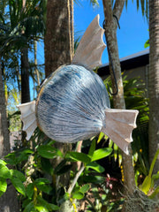 NEW Balinese Hand Crafted Coconut Hanging Fish Decor - Bali Coconut Hanging Fish