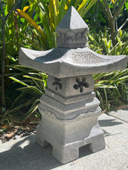 NEW Balinese Hand Crafted Frangipani Lantern - Bali Frangipani Lantern GREY